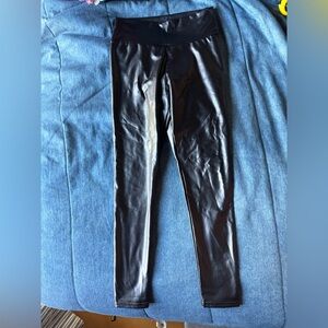 Tagoo Black Faux Leather Leggings